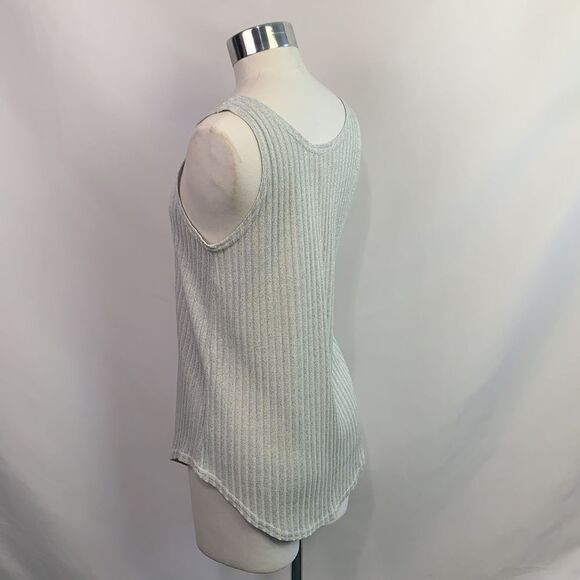 CACHE silver shimmer knit shell - Picture 5 of 7